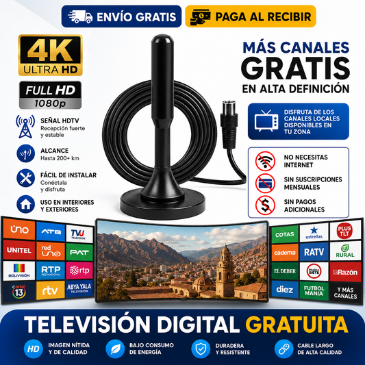 ANTENA DIGITAL 4K PRO PARA TV