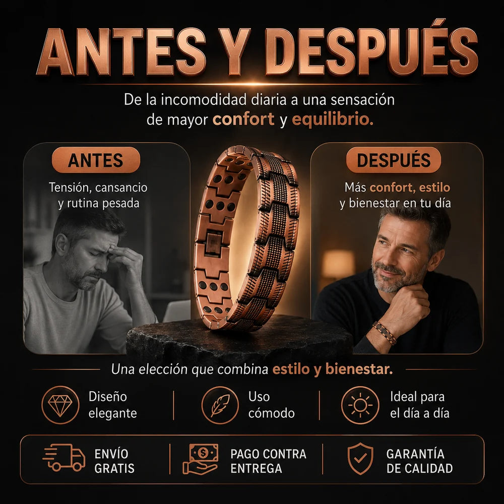 Cobra® Brazalete Magnético de Cobre Puro – Alivio del Dolor y Mejor Circulación